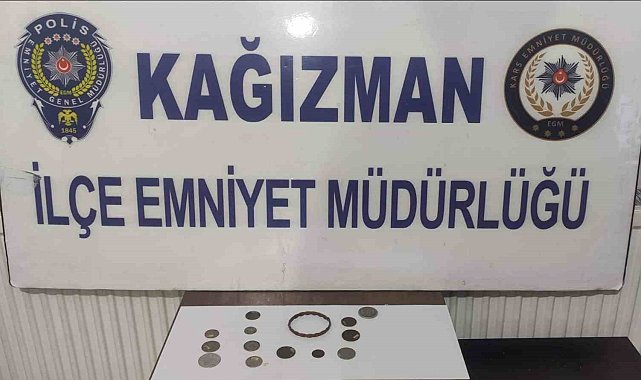 Kağızman'da tarihi eser operasyonu