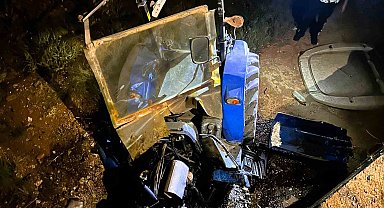 Malatya'da Traktör ile tır çarpıştı, 1 yaralı