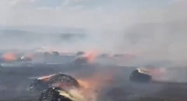 Yüksekova'da çıkan arazi yangını korkuttu