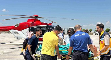 78 yaşındaki hasta ambulans helikopterle Adana'ya sevk edildi