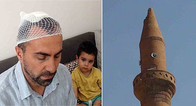 Ahlat'ta cami minaresine yıldırım düştü, müezzin yaralandı