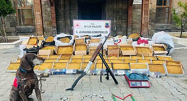 Bitlis'te 1 ton 100 kilo kaçak tütün ele geçirildi