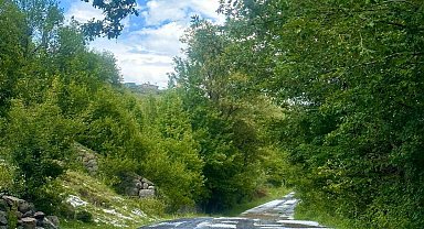 Dolu yağışı sonrası her yer beyaza büründü