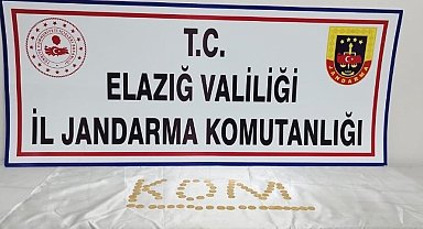 Elazığ'da altın ve tarihi eser niteliği taşıdığı değerlendirilen 70 adet sikke ele geçirildi