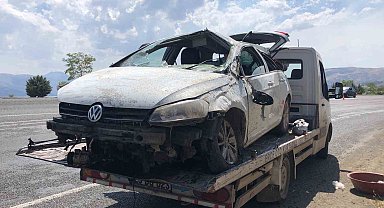 Elazığ'da otomobil takla attı: 1 yaralı