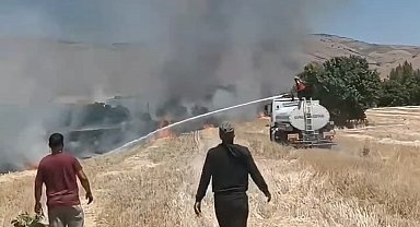 Elazığ'da tarlada çıkan anız yangını söndürüldü
