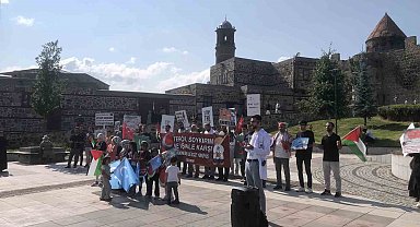 Erzurum'da ABD kongresine alkışlı protesto