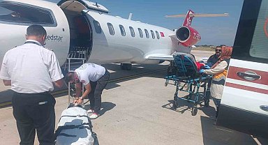 İskemik SVO tanısı olan hasta uçak ambulansla Ankara'ya nakledildi