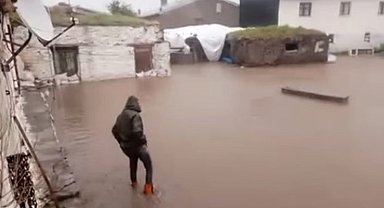 Kars'ta iki köyde sel