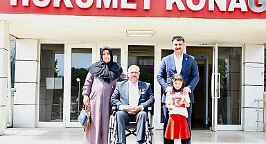 Kaymakam Aydın'dan gaziye vefa ziyareti