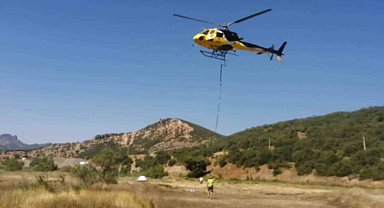Maden arama helikopteri Tunceli'de acil iniş yaptı