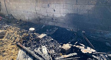 Müstakil evde çıkan yangın itfaiye tarafından söndürüldü