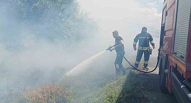 Örtü yangını büyümeden söndürüldü