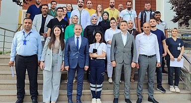 Tercan Devlet Hastanesi'nde yürütülen çalışmalar yerinde incelendi