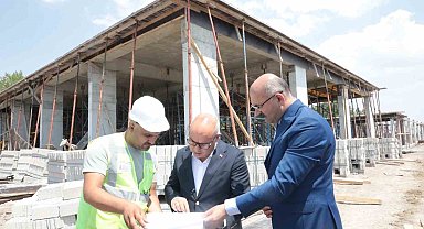 Ağrı Valisi Koç, Emniyet Müdürlüğü yeni hizmet binası inşaatını denetledi