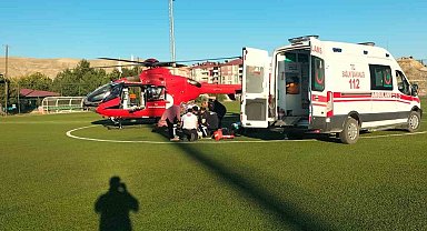 Ambulans helikopter Malatya'da 2 hasta için havalandı