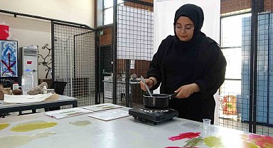 Atık malzemeler öğrencilerin elinde sanata dönüştü