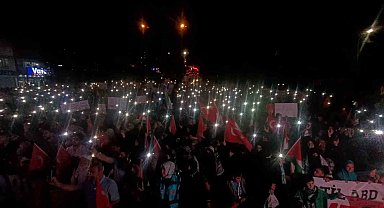 Binlerce Erzurumlu Gazze için yürüdü