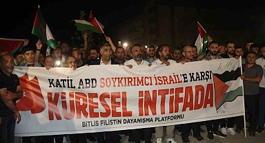 Bitlis'te yüzlerce kişi Haniye'nin vasiyeti için yürüdü