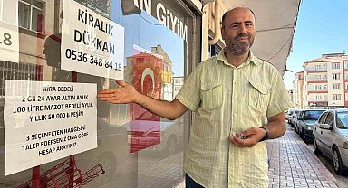 Böyle 'kiralık' ilanı görülmedi: Kirayı 400 ekmekten 100 litre mazota çekti