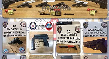 Elazığ'da ruhsatsız silah operasyonları