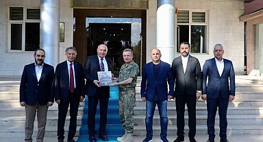 ETSO heyetinden 9. Kolordu Komutanı Tümgeneral Tuncay Altuğ'a hayırlı olsun ziyareti