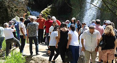 Girlevik Şelalesi'nde hafta sonu yoğunluk yaşandı