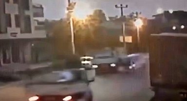 Iğdır'da meydana gelen zincirleme trafik kazası güvenlik kamerasında