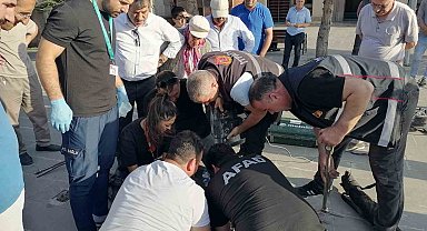 Kars'ta bacağı boruya sıkışan çocuk kurtarıldı