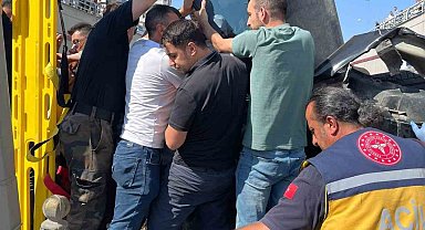 Kontrolden çıkan otomobil takla attı: 3 yaralı