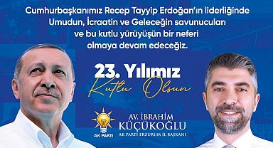 Küçükoğlu; "AK Parti mazlum ve mağdur milletlerin umududur"
