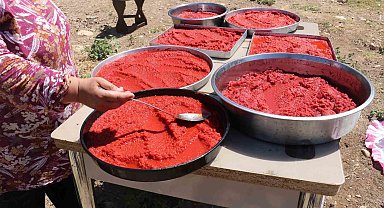 Malatya'da ev hanımlarının kış hazırlığı başladı