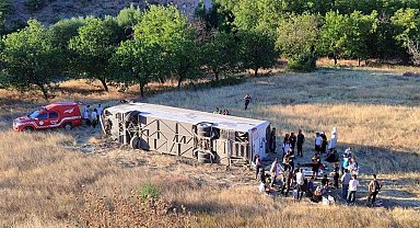 Malatya'da yolcu otobüsü şarampole uçtu: 22 yaralı