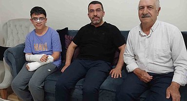 Milletvekili Çalkın köpeğin saldırısı sonucu yaralanan çocuğu ziyaret etti