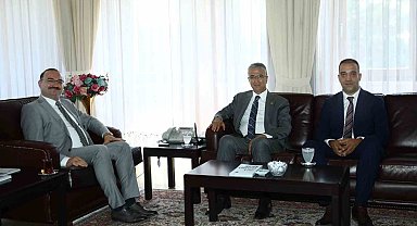 Milliyetçi Hareket Partisi heyetinden Rektör Hacımüftüoğlu'na hayırlı olsun ziyareti