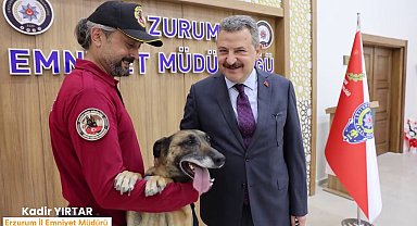 Narkotik köpeği Eris'e duygu yüklü veda paylaşımı