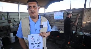 Savcı Sayan'dan, Gazze'ye sıcak yemek yardımı