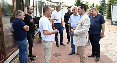 Taşkın, Millet Bahçesi esnaflarla bir araya geldi