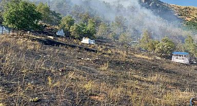 Tunceli'de mezarlıkta başlayan yangın ormana sıçradı