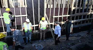 Vali Çiftçi, Bölge İdare Mahkemesi ek bina inşaatında incelemelerde bulundu